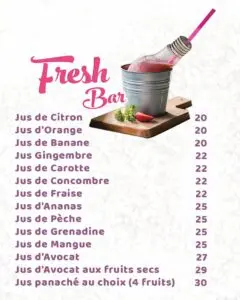 juice bar menu marrakech restaurant 2020 9