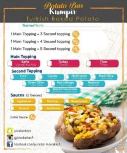 juice bar menu turkish potato