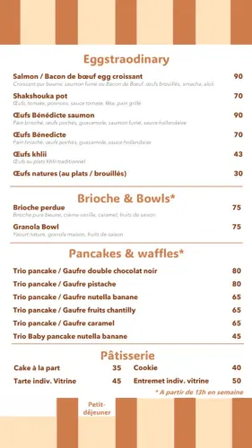 Menu de June café restaurant à Casablanca