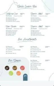 Menu katana sushi Fes June 2023 135220-537700
