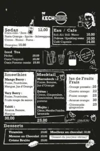 kech burger menu restaurant marrakech 1