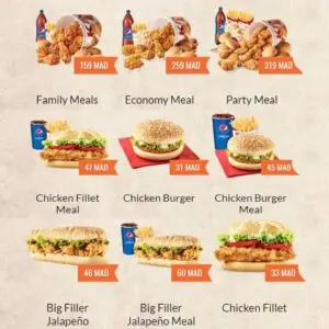 menu kfc ville 9 min