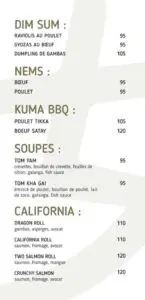 Kuma Rabat Menu Restaurant 4