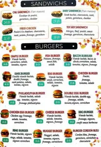 Les menus · 2