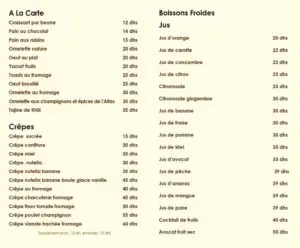 Menus · 2
