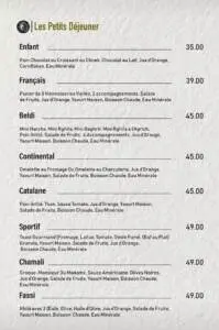 Menu L'Artiste Nador June 2023 105320-158300