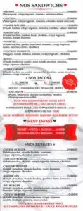 menu las d lys meknes