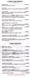 menu las d lys meknes