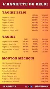 Menu L’Assiette Du Beldi - La Corniche by LBF Casablanca December 2023 444822-604300