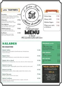 menu l atelier burger 2