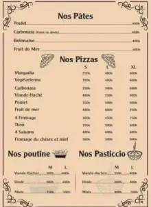 Menu L'atelier Des Saveurs Oujda July 2023 444912-736400
