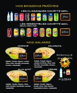 Les menus · 2