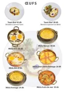 Menu L'étincelle café restaurant Marrakech March 2024 442216-344300