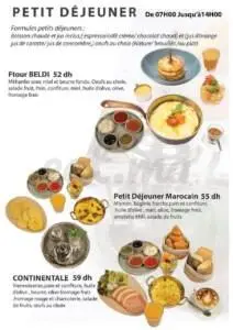 Menu L'étincelle café restaurant Marrakech March 2024 452216-513800