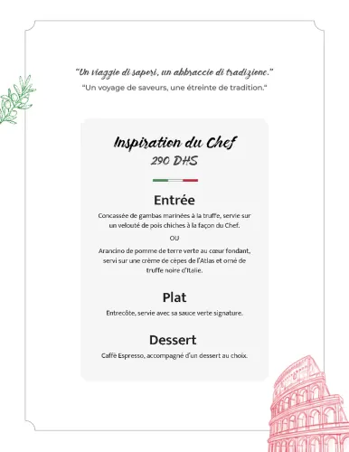 Menu de La Casa Napoli à Marrakech — page 7