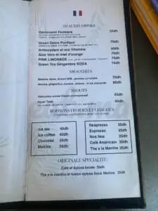 Menu La Ferme Medina Marrakech December 2023 281910-135100