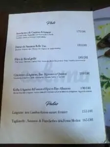 Menu La Ferme Medina Marrakech December 2023 271910-751400