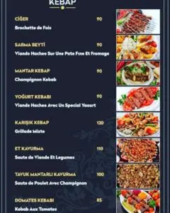 La Flamme dIstanbul Casablanca Menu 4