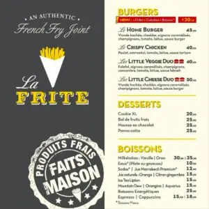 La Frite Casablanca Menu Restaurant 3