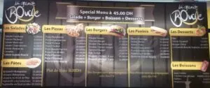 menu la grande boucle meknes
