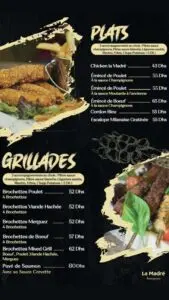 menu la madre restaurant a casablanca 7