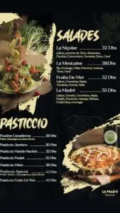 menu la madre restaurant a casablanca 8