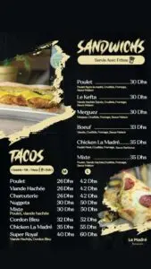 menu la madre restaurant a casablanca 5