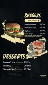 menu la madre restaurant a casablanca 6