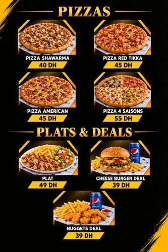 Menu de La Maison Du Shawarma à Agadir