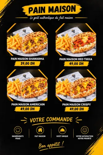 Menu de La Maison Du Shawarma à Agadir
