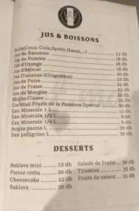 Menu La Passione Beni Mellal June 2023 571011