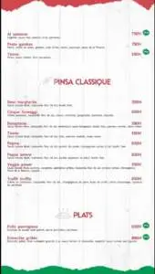 LA PINSERIA MENU RESTAURANT ITALIEN CASABLANCA 3
