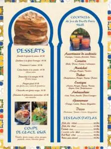 Menu La Sqala Casablanca December 2023 375210-365500