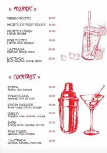 Menu La Strada Kenitra June 2023 185911