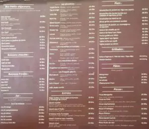 Les menus · 2