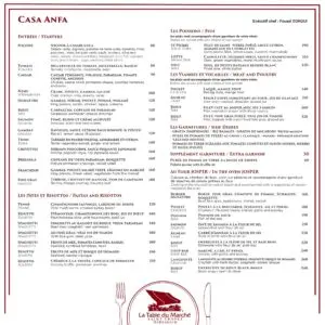 La Table du Marché Casablanca Menu Restaurant 1