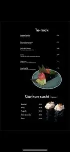 Menu Lbehja Sushi Agadir December 2024 453410-370100