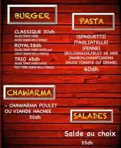 Les menus · 2