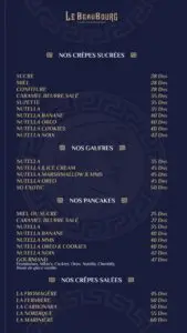 menu le beaubourg restaurant a casablanca 3