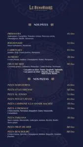 menu le beaubourg restaurant a casablanca 5