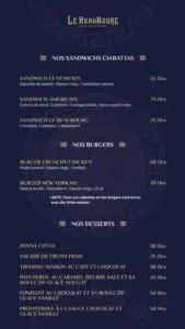 menu le beaubourg restaurant a casablanca 4