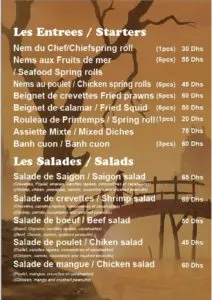 Les menus · 5