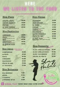 menu le deep food casablanca ain diab 3