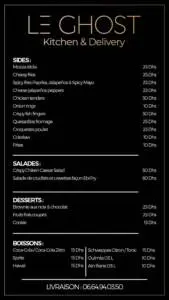 Menu Le Ghost Mohammedia August 2023 335810-163300