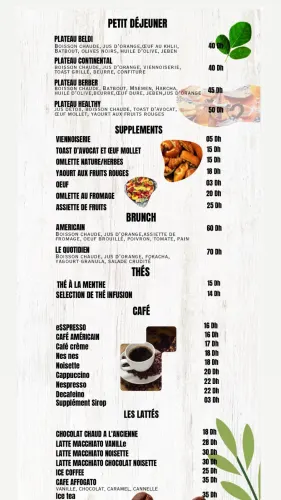 Menu de Le Jus Quotidien à Benguerir