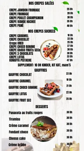 Menu de Le Jus Quotidien à Benguerir