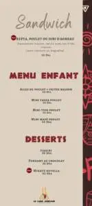 menu le labo africain restaurant marrakech 4