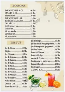 LE LYS BARBECUE KENITRA MENU RESTAURANT 5