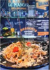 Menu Le Manoir Mohammedia April 2024 422410-114500