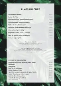 Les menus · 2